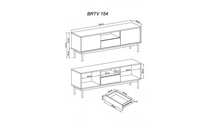 ТВ столик BASIC BRTV154